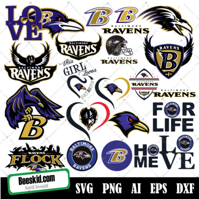 Designs Baltimore Ravens Football Svg Bundle, Sport Svg, Baltimore Ravens Svg, Ravens Svg, Ravens Logo Svg, Love Ravens Svg