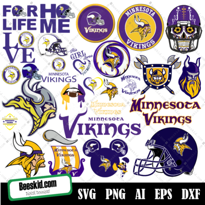 Designs Minnesota Vikings Football Svg Bundle, Sport Svg, Minnesota Vikings, Vikings Svg, Vikings Logo Svg, Love Vikings Svg