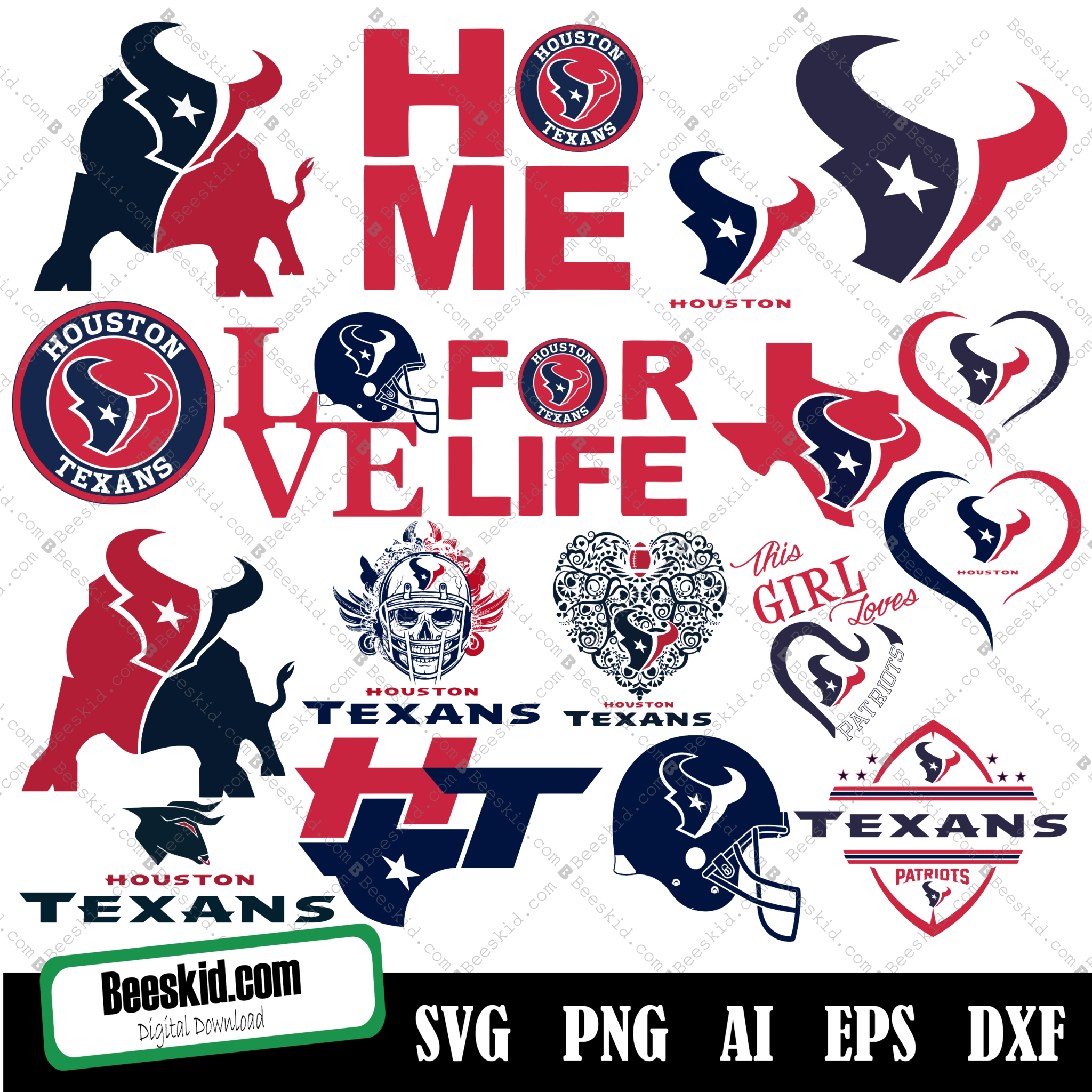 Houston Texans Svg Bundle, Texans Svg, Houston Texans Svg For Cricut ...