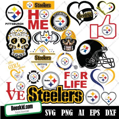 Designs Pittsburgh Steelers Football Svg Bundle, Sport Svg, Pittsburgh Steelers, Steelers Svg, Steelers Logo Svg, Love Steelers Svg