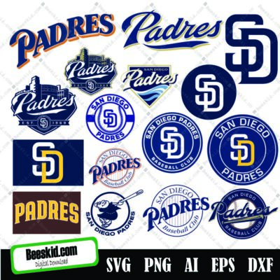 San Diego Padres Cut Files, Svg Files, Baseball Clipart, Cricut San Diego Padres Cutting Files, Baseball Dxf, Clipart, Instant Download