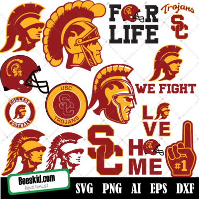 USC Trojans Football Team svg, USC Trojans svg, NCAA SVG, Logo Svg, Png, Football Vector, Instant Download