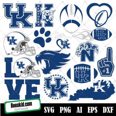 Kentucky Wildcats Ncaa Sport Team Logo Football Svg, Eps, Ai,Dxf, Png, Svg Sport Team
