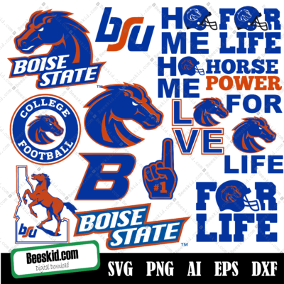 Boise State Broncos, Ncaa Bundle Svg, Ncaa Logo Svg, Png, Dxf, Football Svg, Png, Dxf, Football Bundle Svg