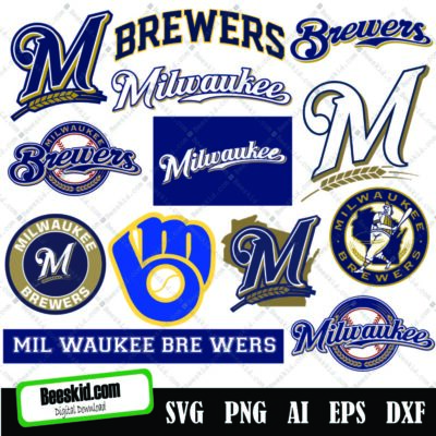 Milwaukee Brewers Svg, Milwaukee Brewers Cut Files, Svg Files, Baseball Clipart, Cricut Milwaukee Brewers Cutting Files, Baseball Dxf, Clipart, Instant Download