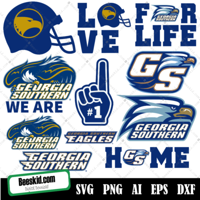 Georgia Southern Eagles Football Svg, Football Svg, Silhouette Svg, Cut Files, College Football Svg, Ncaa Logo Svg,Png,Dxf,Eps