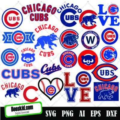 Chicago Cubs Svg, Chicago Cubs Cut Files, Svg Files, Baseball Clipart, Cricut Chicago Cubs Cutting Files, Baseball Dxf, Clipart, Instant Download