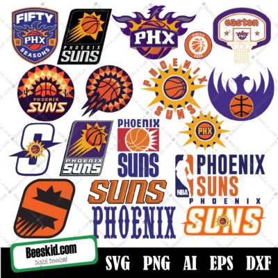 Phoenix Suns Svg Bundle, Svg File For Cricut, Layered Svg, Clipart, Cut File, Png, Cutting File, Silhouette