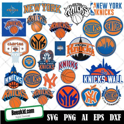 New York Knicks Svg Bundle, Svg File For Cricut, Layered Svg, Clipart, Cut File, Png, Cutting File, Silhouette