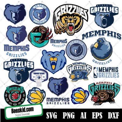 Memphis Grizzlies Svg Bundle, Svg File For Cricut, Layered Svg, Clipart, Cut File, Png, Cutting File, Silhouette
