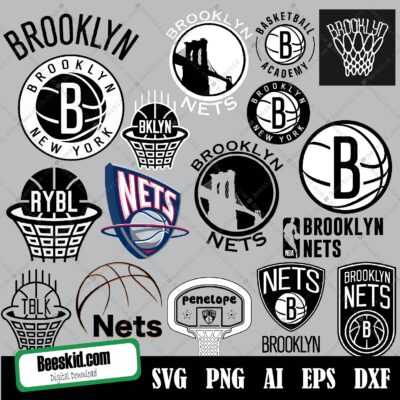 Brooklyn Nets Svg Bundle, Svg File For Cricut, Layered Svg, Clipart, Cut File, Png, Cutting File, Silhouette