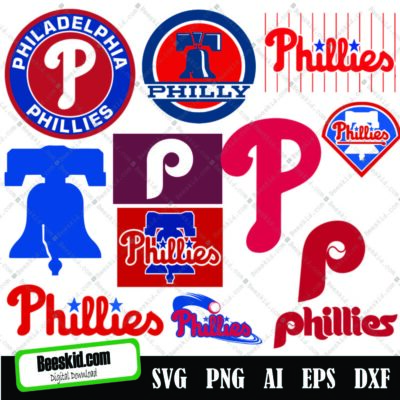 Philadelphia Phillies Cut Files, Svg Files, Baseball Clipart, Cricut Phillies Cutting Files, Baseball Dxf, Clipart, Instant Download