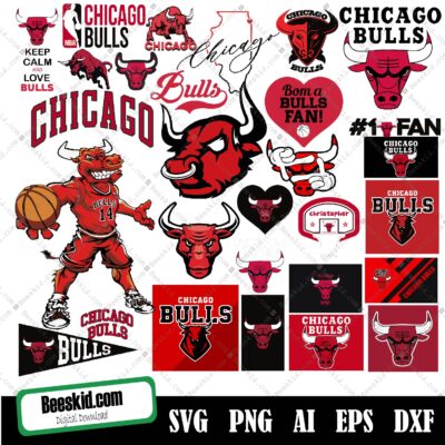 Chicago Bulls Svg, Svg File For Cricut, Layered Svg, Clipart, Cut File, Png, Cutting File, Silhouette