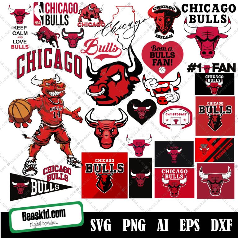 Chicago Bulls Svg, Svg File For Cricut, Layered Svg, Clipart, Cut File ...