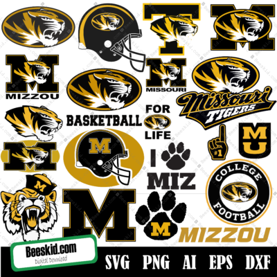 Mizzou Tigers, Ncaa Bundle Svg, Ncaa Logo Svg, Png, Dxf, Football Svg, Png, Dxf, Football Bundle Svg