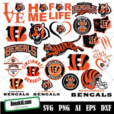 Cincinnati Bengals Svg, Nfl Svg, Football Svg Files, Svg Design, Cut Files, Print Files, Vector Cut File, Football Logo