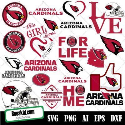 Arizona Cardinals Football Svg Bundle, Sport Svg, Arizona Cardinals, Cardinals Svg, Cardinals Logo Svg, Love Cardinals Svg