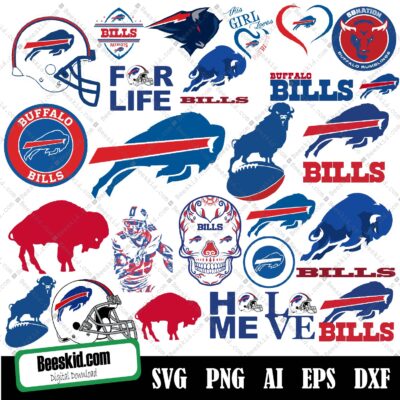 Buffalo Bills Bundle Svg, Football Team Logo Svg, Football Svg, Ncaa Svg, Nfl Svg, Bundle Football Logo Svg, Football Logo Svg,Png,Eps,Dxf
