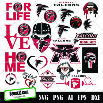 Designs Atlanta Falcons Football Svg Bundle, Sport Svg, Atlanta Falcons Svg, Falcons Svg, Falcons Logo Svg, Love Falcons Svg