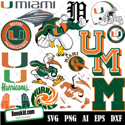 Miami Hurricanes Svg,Football Svg,Football Gift, Miami University, Miami Football, Miami Hurricanes Football, Football Lover, Ncaa Svg, Png, Eps, Dxf
