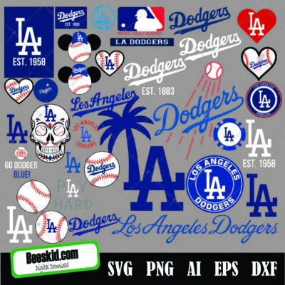 La Dodgers Svg, La Dodgers Cut Files, Svg Files, Baseball Clipart, Cricut Los Angeles Dodgers Cutting Files, Baseball Dxf, Clipart, Instant Download