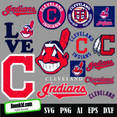 Cleveland Indians Svg, Cleveland Indians Cut Files, Svg Files, Baseball Clipart, Cricut Cleveland Indians, Cutting Files, Baseball Dxf, Clipart, Instant Download