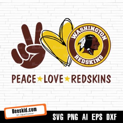Peace Love Redskins Svg, Sport Svg, Redskins Svg, Redskins Svg, Redskins Nfl