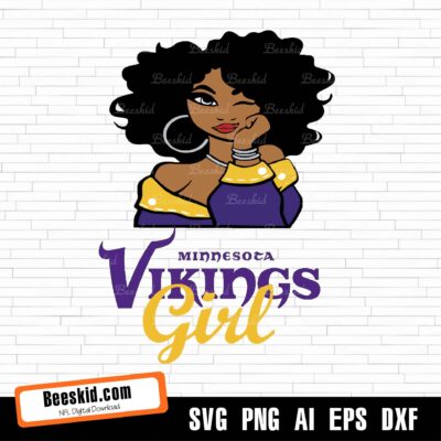 Minnesota Vikings Girl Svg, Nfl Svg, Cricut File, Svg, Football Svg