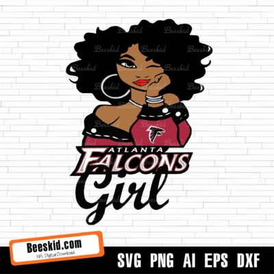 Atlanta Falcons Girl Svg, Nfl Svg, Cricut File, Svg, Football Svg