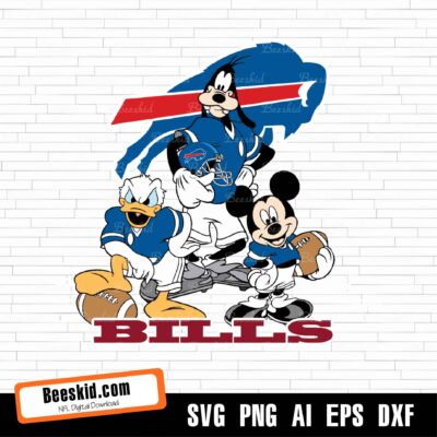 Mickey Mouse Buffalo Bills SVG, NFL Football Svg, Mickey svg, mickey