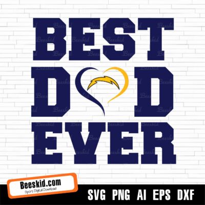 Best Dad Ever Los Angeles Chargers svg, Chargers svg, Chargers png, Los Angeles Chargers Logo, Chargers Cricut, Chargers Clipart