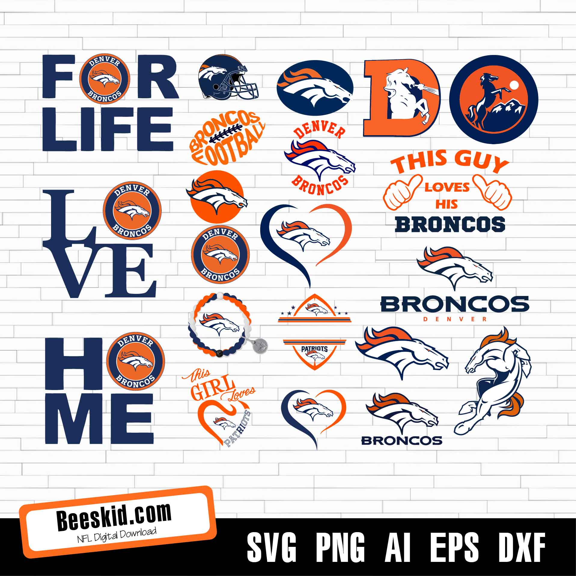 Designs Denver Broncos Football Svg Bundle, Sport Svg, Denver Broncos ...