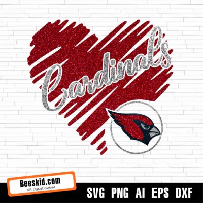 Cardinals Heart Svg, Arizona Cardinals Png Files, Arizona Cardinals Svg Files For Cricut, Arizona Cardinals Logo Svg.