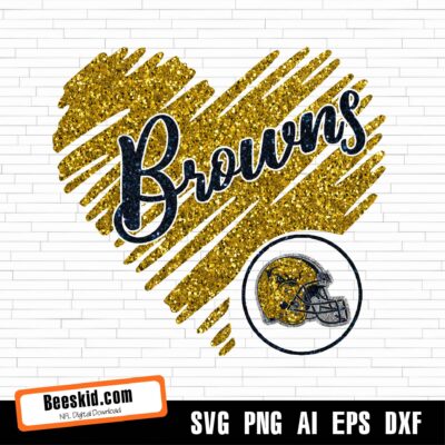 Browns Heart Svg, Cleveland Browns Png, Cleveland Browns Svg For Cricut, Cleveland Browns Logo Svg, Cleveland Browns Cut File.