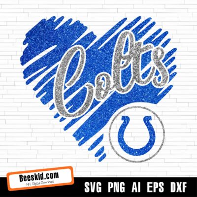Colts Heart Svg, Indianapolis Colts Png, Indianapolis Colts Svg For Cricut, Indianapolis Colts Logo Svg, Indianapolis Colts Cut File.