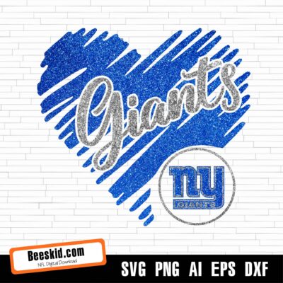 Giants Heart Svg, New York Giants Png, New York Giants Svg For Cricut, New York Giants Logo Svg, New York Giants Cut File