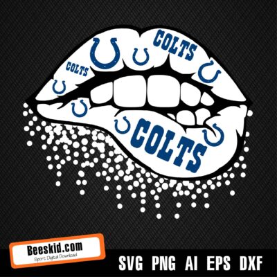 Indianapolis Colts Lips Svg For Cut, Indianapolis Colts Svg, Png, Colts Svg, Indianapolis Colts Svg For Cricut, Indianapolis Colts Logo Svg
