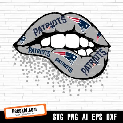 New England Patriots Svg Png, Patriots Lips Svg For Cricut, New England Patriots Logo Svg Cuf File, Cut File, Eps, Dxf, Layered Svg Nfl