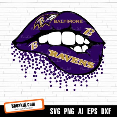 Baltimore Ravens Svg Png, Baltimore Ravens Lips Svg , Baltimore Ravens Logo Png, Nfl Svg For Cricut, Cut File, Eps, Pdf, Dxf, Layered Svg