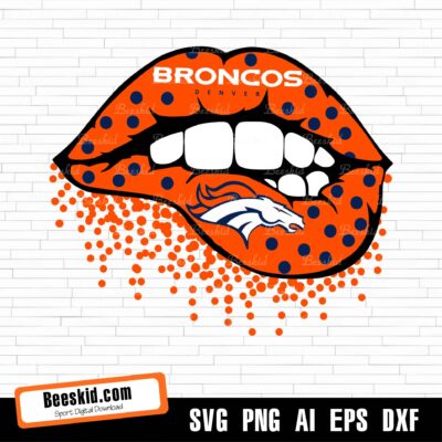 Denver Broncos Lips Svg, Png, Broncos Lips Svg, Denver Broncos Svg For Cricut, Denver Broncos Logo Svg, Denver Broncos Cut, Nfl Svg