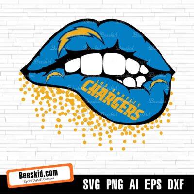 Los Angeles Chargers Svg, Png, Los Angeles Chargers Lips Svg For Cricut, Los Angeles Chargers Lips Svg, Los Angeles Chargers Cut