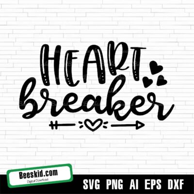 Heart Breaker Kids Valentine's Day Svg