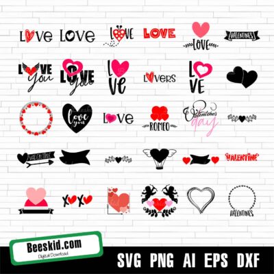 Love SVG Bundle, Love Svg, Valentines