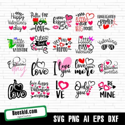 Valentines Day SVG Bundle, Svg Cut Files