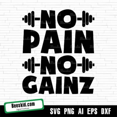No Pain No Gainz Gym Svg