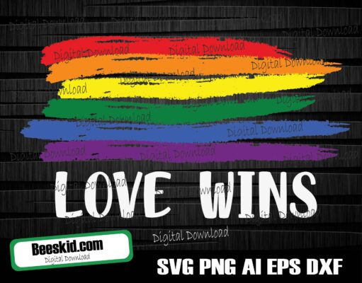 Love Wins Lgbtq Flag Color Love Support