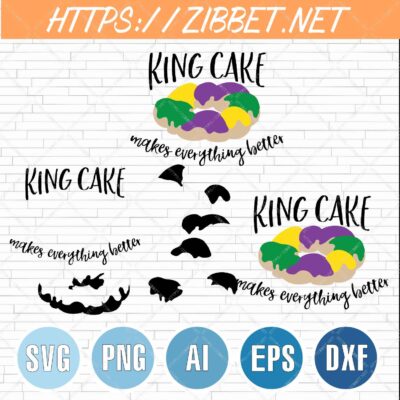 King Cake Makes Everything Perfect Svg, Mardi Gras Svg, Fat Tuesday Svg, Mardi Gras Shirt, Png, Dxf, Eps, Cut File, Instant Download