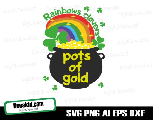 St. Patrick's Day Svg Cut File, Pot of gold svg, st. patrick's day svg, pot of gold svg