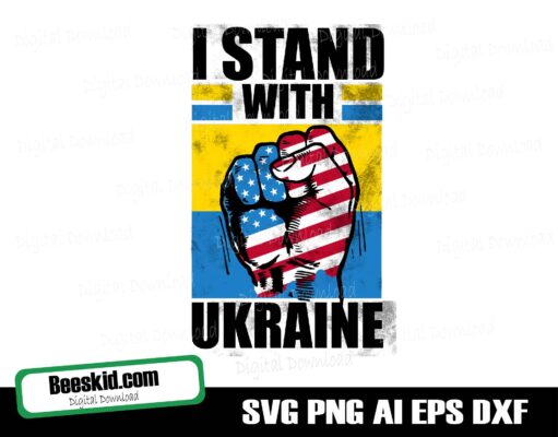 Vintage Flag Ukraine Strong Svg, Ukraine Usa Flag Svg, Ukraine Cricut, Ukraine Strong Svg, Svg For Cricut Download, I Stand With Ukraine