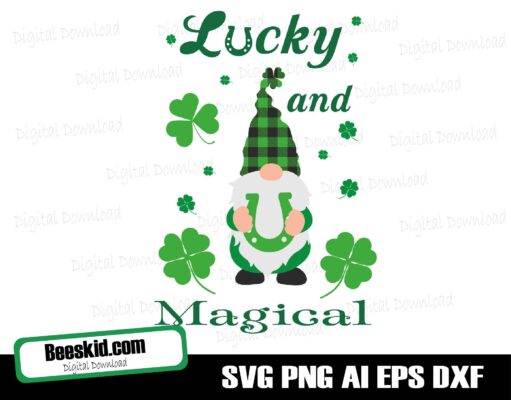 St. Patrick's Day Svg Cut File, Lucky And Magical SVG,  St Patrick's Day svg